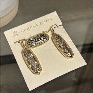 Kendra Scott Dollie Gold/ Silver Necklace & Brenna Gold Earrings